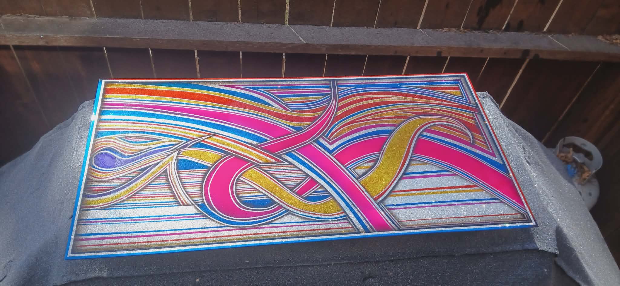 Candy Ribbons Metal Panel