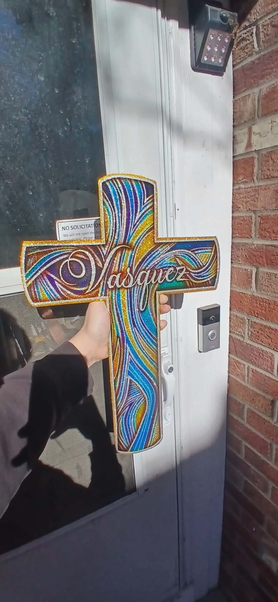 Custom Painted Cross - Vasquez