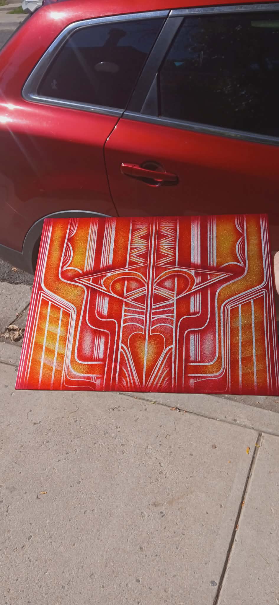 Candy Orange Panel - Art Deco